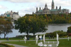 The Canadian Parliament, with the Fairmont Hotel at left