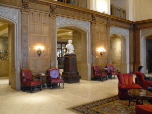 The lobby of the Fairmont Chateau Laurier