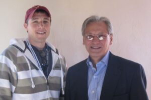 Will McGough, left, with Chad Corntassle Smith, Principal Chief of the Cherokee Nation