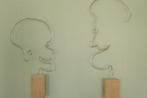 These wire sculptures are a birthday present from my brother Shady.