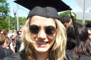 Sarah Banks Hartshorne at her graduation from SUNY Purchase