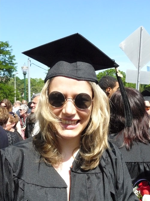 Sarah Banks Hartshorne at her graduation from SUNY Purchase