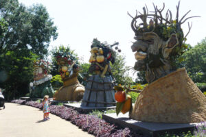 The Four Seasons Maquettes, portrait busts by Philip Haas, based on the artwork of 16th-century artist Giuseppe Arcimboldo at the Atlanta Botanical Gardens