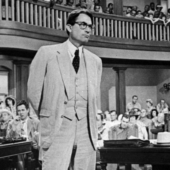 Gregory Peck in the courthouse in Monroeville